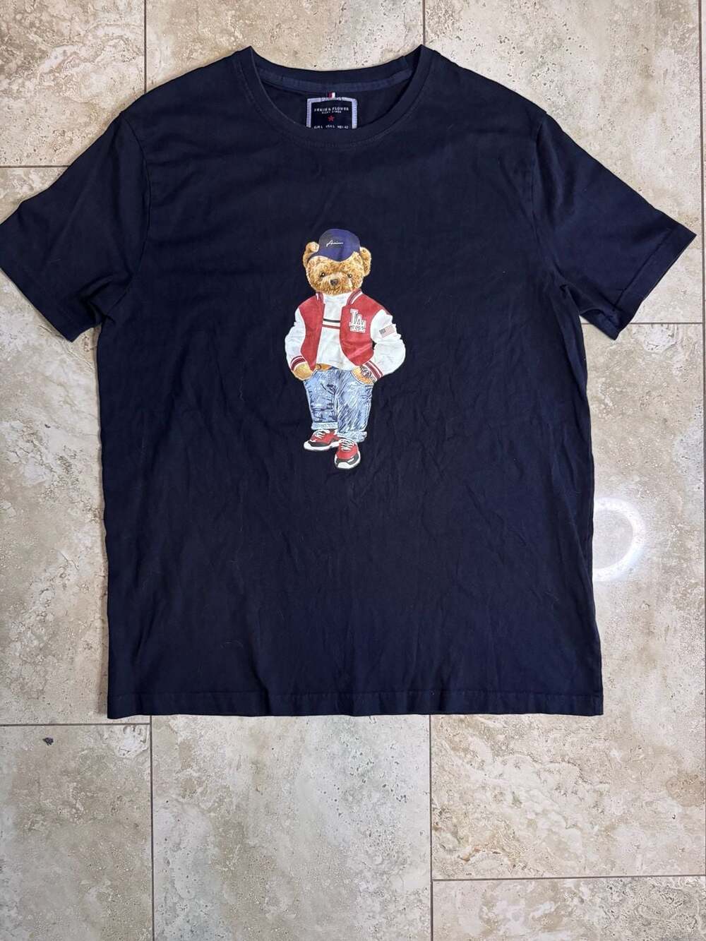 Denim & Flower by Ricky Singh Graphic Bear T-Shirt